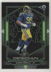 Aaron Donald [Electric Etch Green] #89 Football Cards 2019 Panini Obsidian Prices
