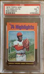 '74 Highlights [Bob Gibson] Baseball Cards 1975 Topps Mini Prices