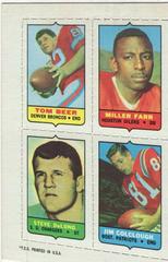 Tom Beer, Miller Farr, Steve DeLong, Jim Colclough Football Cards 1969 Topps Four in One Prices