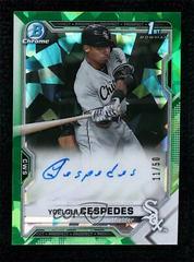 Yoelqui Cespedes [Green Refractor] #BSPA-YC Baseball Cards 2021 Bowman Sapphire Autographs Prices