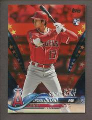 Shohei Ohtani [Independence Day] #US285 Baseball Cards 2018 Topps Update Prices