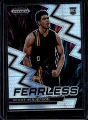 Scoot Henderson [Hyper] #3 Basketball Cards 2023 Panini Prizm Draft Picks Fearless Prices