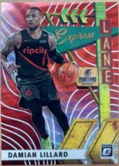 Damian Lillard [Red Wave] #3 Basketball Cards 2019 Panini Donruss Optic Express Lane Prices