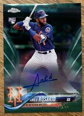 Amed Rosario [Green Refractor] #RA-AR Baseball Cards 2018 Topps Chrome Rookie Autograph Prices