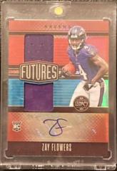 Zay Flowers [Ruby] #FDA-6 Football Cards 2023 Panini Legacy Futures Dual Patch Autographs Prices