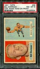 Bill Sherman [Cor. Rams Team on Front] Football Cards 1957 Topps Prices
