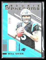 Will Grier [Prime] Football Cards 2019 Donruss Rookie Phenoms Jerseys Prices