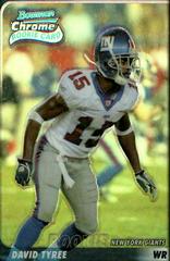 David Tyree [Refractor] Football Cards 2003 Bowman Chrome Prices