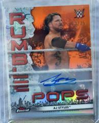 AJ Styles [Orange] Wrestling Cards 2021 Topps Finest WWE Rumble Pops Prices