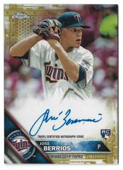 Jose Berrios [Gold Refractor] #RA-JOS Baseball Cards 2016 Topps Chrome Rookie Autographs Prices