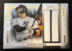 Aaron Judge #DPC-AJ Baseball Cards 2023 Topps Definitive Patch Collection Prices
