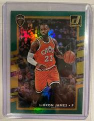 LeBron James [Holo Green, Yellow Laser] Basketball Cards 2017 Panini Donruss Prices