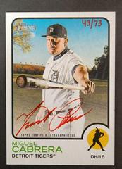 Miguel Cabrera [Special Edition Red Ink] #ROA-MC Baseball Cards 2022 Topps Heritage Real One Autographs Prices