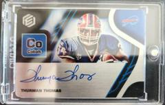 Thurman Thomas [Cobalt] #SS-TTH Football Cards 2021 Panini Elements Steel Signatures Prices