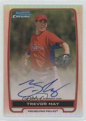 Trevor May [Autograph Refractor] Baseball Cards 2012 Bowman Chrome Prospects Prices