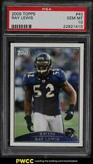 Ray Lewis #40 Football Cards 2009 Topps Prices