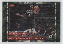 Zion Williamson [Green Ice] #22 Basketball Cards 2021 Panini Donruss Franchise Features Prices
