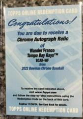 Wander Franco [SP Autograph] Baseball Cards 2022 Bowman Chrome Prices
