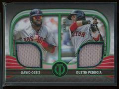 David Ortiz, Dustin Pedroia [Green] #DR2-OP Baseball Cards 2022 Topps Tribute Dual Relics 2 Prices