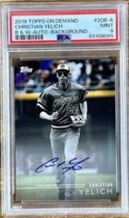 Christian Yelich [Autograph Background] Baseball Cards 2018 Topps on Demand Black & White Prices