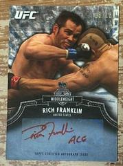Rich Franklin [Red] #A-RF Ufc Cards 2012 Topps UFC Bloodlines Autographs Prices