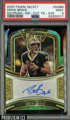 Drew Brees [Tie-Dye Prizm Die-Cut] Football Cards 2020 Panini Select Signatures Prices