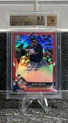 Miguel Andujar [Red Refractor] #CRA-MA Baseball Cards 2018 Bowman Chrome Rookie Autographs Prices