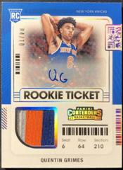 Quentin Grimes [Autograph] #RTS-QGR Basketball Cards 2021 Panini Contenders Rookie Ticket Swatches Prices