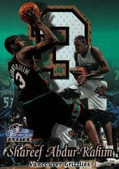 Shareef Abdur-Rahim [Row 2] Basketball Cards 1998 Flair Showcase Prices