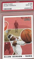 Allen Iverson #199 Basketball Cards 2003 Fleer Prices