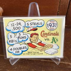 1931 Cardinals, A's [Pepper Martin] #28 Baseball Cards 1970 Fleer World Series Blue Back Prices