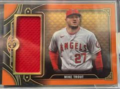 Mike Trout [Amber] #SJR1-MT2 Baseball Cards 2022 Topps Triple Threads Single Jumbo Relics Prices