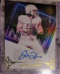 Justin Herbert [Blue] Football Cards 2022 Panini Elements Neon Signs Autographs Prices