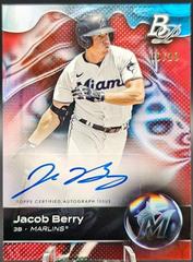 Jacob Berry [Autograph Red] Baseball Cards 2023 Bowman Platinum Top Prospects Prices