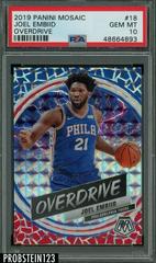 Joel Embiid #18 Basketball Cards 2019 Panini Mosaic Overdrive Prices