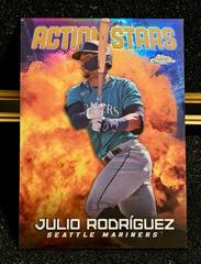 Julio Rodriguez [Gold] Baseball Cards 2023 Topps Chrome Update Action Stars Prices