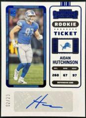 Aidan Hutchinson [SP Variation Red] Football Cards 2022 Panini Zenith Contenders Rookie Ticket Autographs Prices