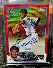 Eury Perez [Red Wave] #RA-EP Baseball Cards 2023 Topps Chrome Update Rookie Autographs Prices