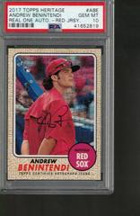 Andrew Benintendi [Red Jersey] #ABE Baseball Cards 2017 Topps Heritage Real One Autographs Prices