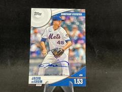 Jacob deGrom [Autograph] Baseball Cards 2022 Topps Significant Statistics Prices