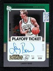 Larry Bird [Playoff] #VT-LBD Basketball Cards 2021 Panini Contenders Veteran Ticket Autograph Prices