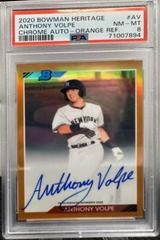 Anthony Volpe [Orange Refractor] #AV Baseball Cards 2020 Bowman Heritage Chrome Autographs Prices