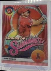 Mike Trout [Red] #SS-3 Baseball Cards 2023 Topps Pristine Swings of Summer Prices