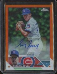 Greg Maddux [Orange] #CLA-GM Baseball Cards 2023 Topps Chrome Update Legend Autographs Prices