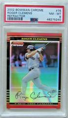 Roger Clemens [Refractor] #76 Baseball Cards 2002 Bowman Chrome Prices
