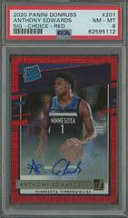 Anthony Edwards [Auto Choice Red] Basketball Cards 2020 Donruss Prices