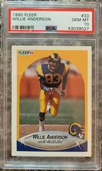 Willie Anderson Football Cards 1990 Fleer Prices