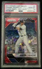 Dansby Swanson [Red Crystals] #6 Baseball Cards 2017 Panini Chronicles Prizm Prices