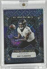 Zay Flowers [Deep Sea Mojo Electric Etch] #18 Football Cards 2023 Panini Obsidian Supernova Prices