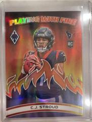 C. J. Stroud [Blue] #PWF-2 Football Cards 2023 Panini Phoenix Playing with Fire Prices